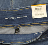 INC International Concepts Leg Frayed Hem Jeggings Jeans Pineapple Wash Blue 16W