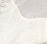 BCX Juniors Lace-Trim Tie-Hem Peasant Top 1080F2K White L