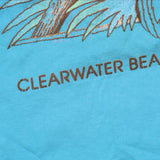 Jerzees Mens Vintage Clearwater Florida Graphic Short Sleeve T-Shirt Tee  Blue L