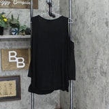 DG2 by Diane Gilman Womens Mixed-Media Easy Tank Top 675233 Black L