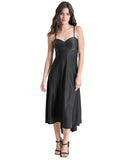 DKNY Womens Sleeveless Satin Slipdress P4GBNX19 Black 10