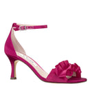 Nina Womens Lisa Mid Heel with Ruffle Sandal Parfait Pink 8.5M
