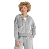 Universal Thread Womens Leisure Studio Velour Hoodie Sweatshirt 92090310 Gray L