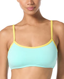 Kate Spade Womens Contrast-Trim Bralette Bikini Top Low Tide Blue S