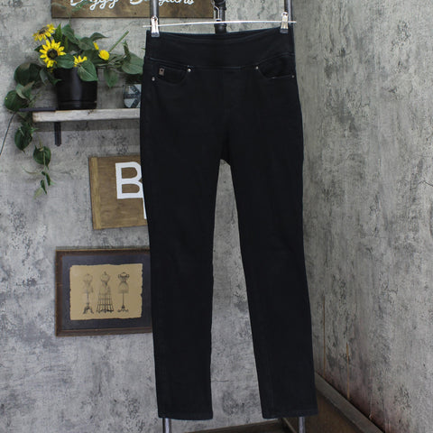 Belle by Kim Gravel Straight Leg Pull-On Jeans A451952 Black 2