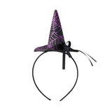 Halloween Spider Web Witch Hat Headband 94634433 Purple Black