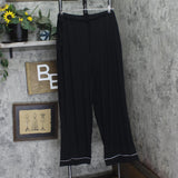 State of Day Womens Ribbed Piper Pajama Pants Black 3X
