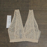 DKNY Womens DK7596 Pure Lace Bralette DK7596 Cashmere Brown S