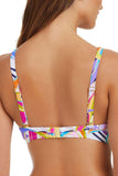 Bleu by Rod Beattie Convertible Cross-Back Bikini Swim Top White / Multi 34DD