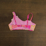 Raisins Juniors Shine on Convertible One-Shoulder Bikini Top Pink Multi S