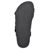 White Mountain Womens Harrington Footbed Sandal Strappy Black / Nubuk 9M