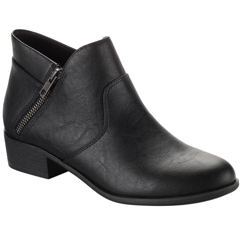 Sun + Stone Womens Adelinee Faux Leather Ankle Boots 10017856000 Black 5M