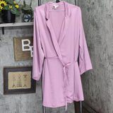 State Of Day Womens Silk Touch Self-Tie Robe 100180215MS Mauve Orchid Purple 2XL
