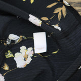 LC Lauren Conrad Womens Short Sleeve Flutter Sleeve Blouse Shirt Top Black M