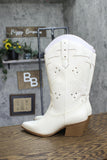 Universal Thread Womens Studded Western Cowboy Boots 92229982 Off White 8.5M