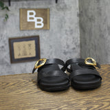 A New Day Womens Meg Sandals 2-Band Buckle 94748244 Black 6M