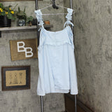 Wild Fable Womens Rosette Mini Babydoll Holiday Dress 91907817 Blue L