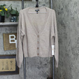 Aqua Womens Button Front Cashmere V-Neck Cardigan V10337 Brown 2XL