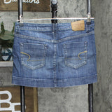 American Eagle Womens Denim Mini Stretch Skirt 167107a0f465b2 Blue 6