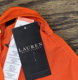 Lauren Ralph Lauren Womens Macrame O Ring Bikini Top Swim Persimmon Orange 10