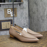 Journee Collection Womens Faux Wood Block Heel Maggs Loafers Taupe Brown 7.5M