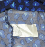 IMAN Printed Cheetah Pattern Knit Stretchy Tank Top Blue M