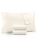 Charter Club Cool Hygro Cotton 400-TC 4-Piece Sheet Set Ivory Off White Queen