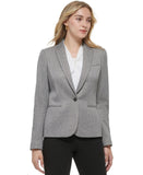 Tommy Hilfiger Womens Metallic Single-Button Blazer Jacket H29JK4AE