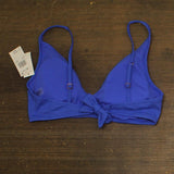 Raisins Juniors Pisces V-Neck Tie-Back Bra Bikini Swim Top N710324 Blue XL