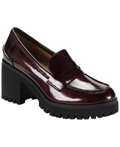 Sun + Stone Womens Presscott Loafer Pumps 10019660600 Wine Pat Purple 10M