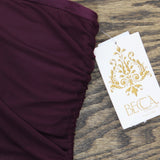 Becca Womens Muse Mixed-Media Bandeau Tankini Swim Top 733557 Aubergine Purple L