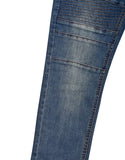 Ring Of Fire Boys Chase Moto Denim Slim Jeans RBB0931 Dusk Wash Blue 16