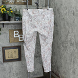 DG2 Womens Reversible Twill Pull On Skinny Jeans 728979 Gray Floral 1X Tall