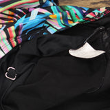 Swim Solutions Tummy Control Empire Swimdress One Piece Fiesta Fronds Blue 22W