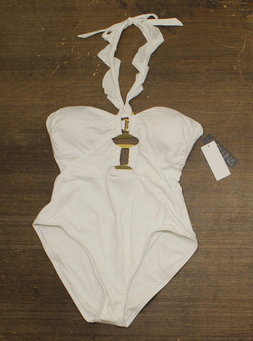 Soluna Womens Buckle-up Convertible One-Piece Swimsuit 2681352 White XL