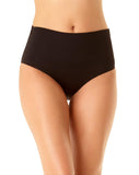 Anne Cole Womens High Waist to Fold Over Shirred Bikini Bottom Swimsuit Black M