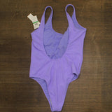 Salt + Cove Juniors Classic Tank One-Piece Swimsuit 807144 Iris Blue Purple L