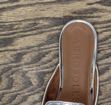 Aerosoles Womens Wilda Mule Slip On Faux Leather WILDA Silver Mirror Gray 8.5M