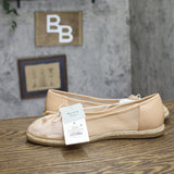 A New Day Womens Amara Flats Mesh Bow 94836363 Beige Brown 8M