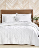 Hotel Collection Dobby Diamond 3-Piece Cotton Coverlet Set White King