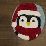 Avanti Home Holiday Penguin Christmas Bath Mat Rug Set Blue Multi 2-Piece