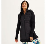 Tek Gear Women's Long Mixed Media Jacket WT33A206RS Black XL