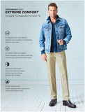 Lee Men's Extreme Motion Flat Front Regular Straight Pant Breen Brown 33x30