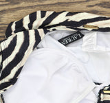 Lauren Ralph Lauren Over-The-Shoulder One-Piece Swimsuit Zebra Black Multi 8