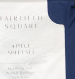 Fairfield Square Solid Easy Care 4-Piece. Sheet Set 2000007160 Navy Blue King