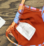 Salt + Cove Sweetheart Bralette Bikini Swim Top 807140 Red Orange Multi L