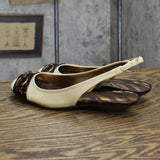 Anne Klein Womens Vintage Strap Back Small Heel Loafer Flats Brown Multi 6.5M