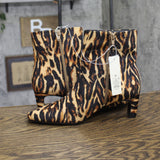 A New Day Tigris Block Heel Ankle Boots 94568629 Tiger Print Brown Multi 8.5M