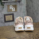 Dr.Scholl's Womens Walk Mode Sneaker Low Top Lace Blush Pink Leopard 8.5M