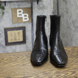 A New Day Faux Leather Block Heel Boots Black 6M